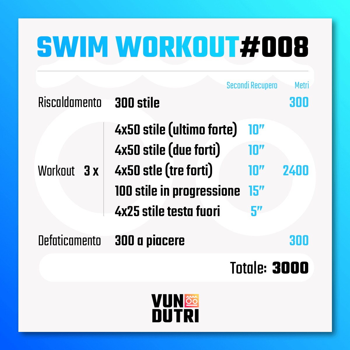 Swim workout 008
