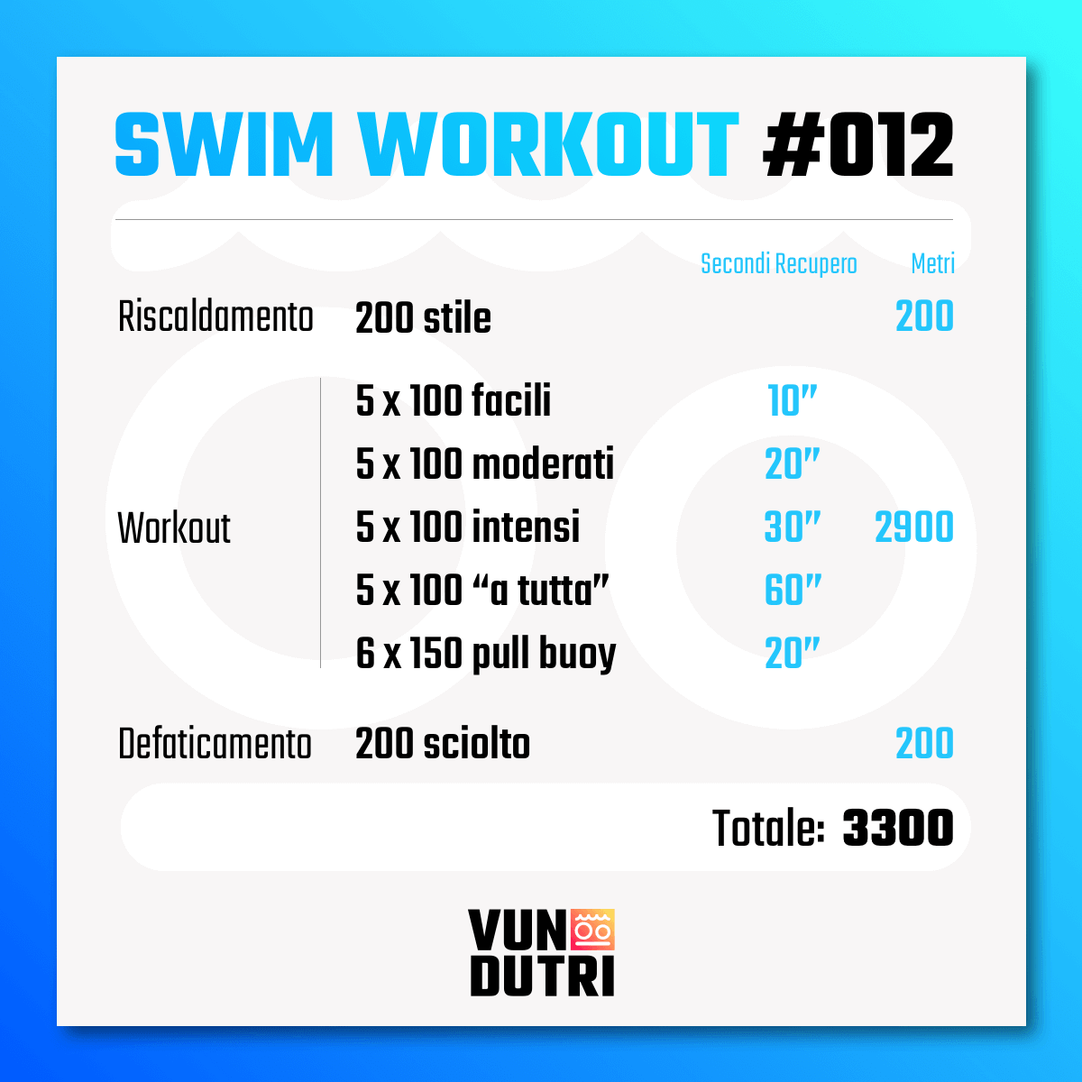 Swim workout 012