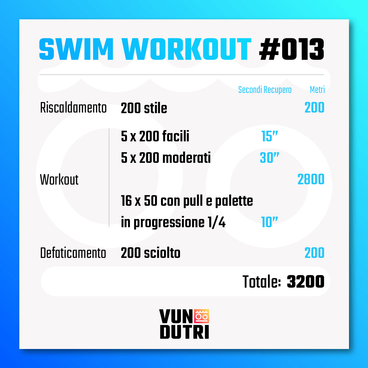 Swim workout 013