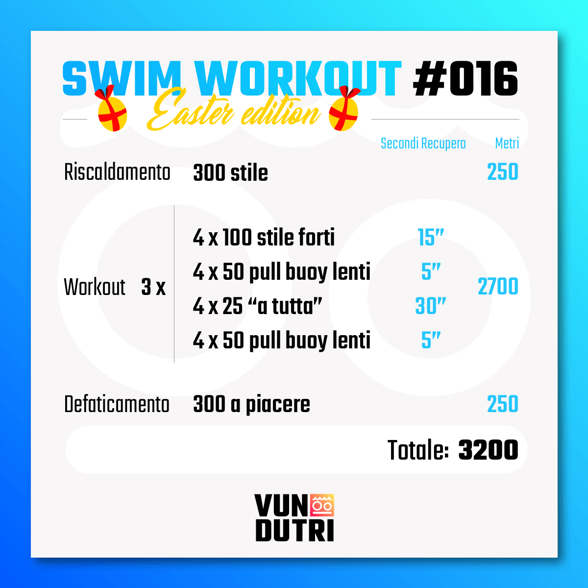 Swim workout 016