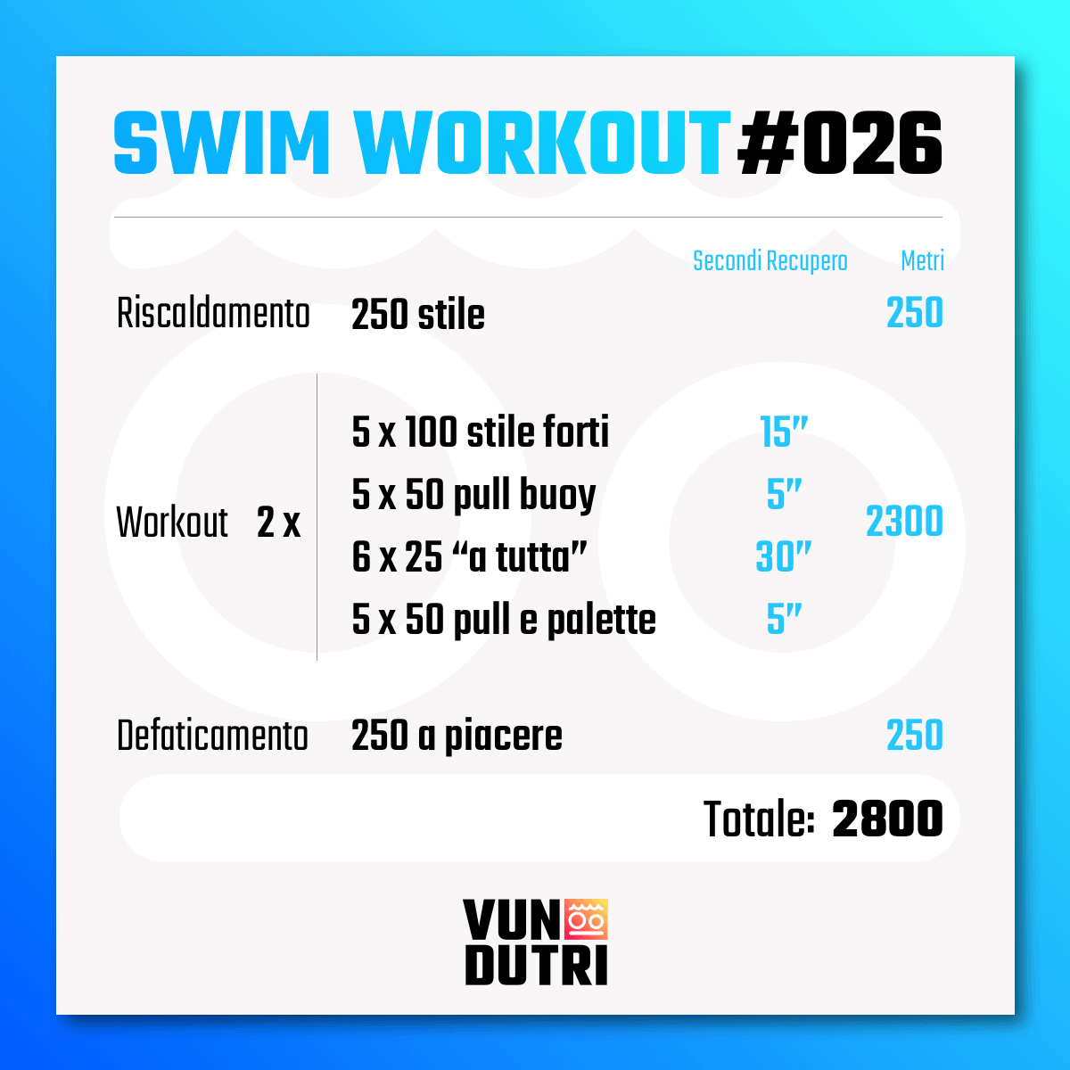 Swim workout 026