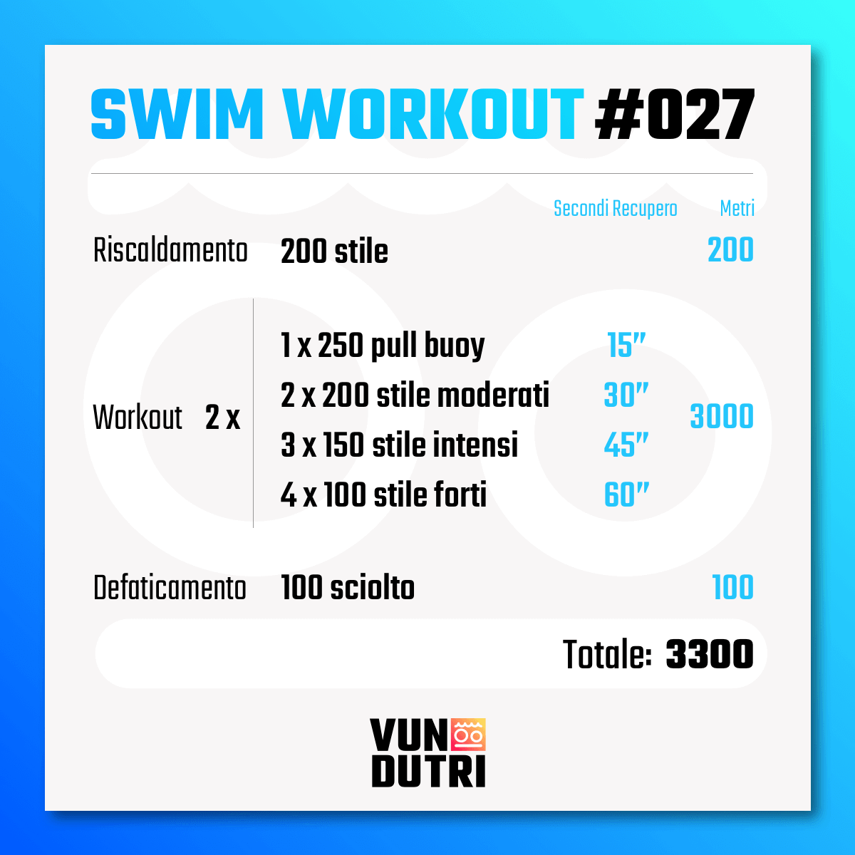 Swim workout 027