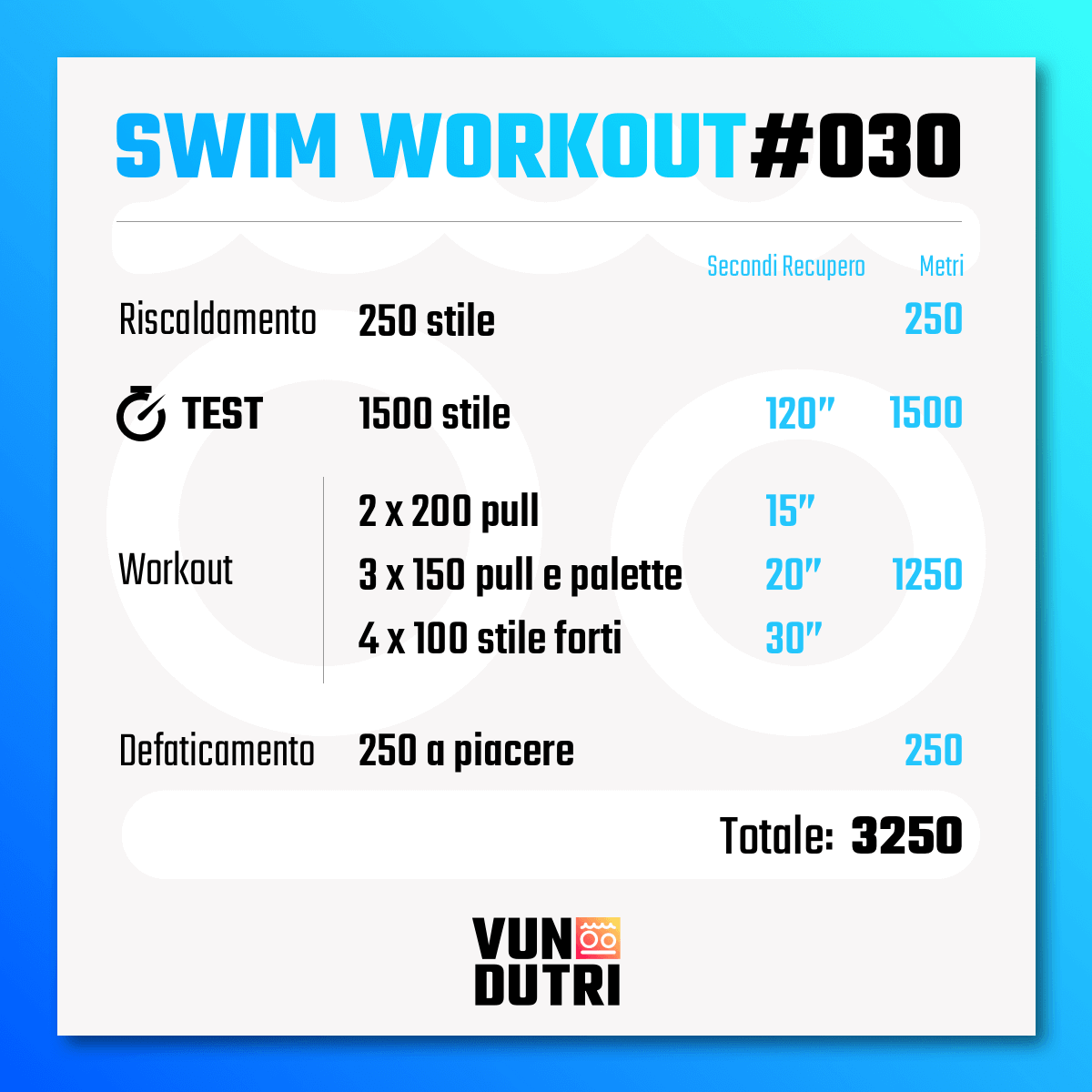 Swim workout 030