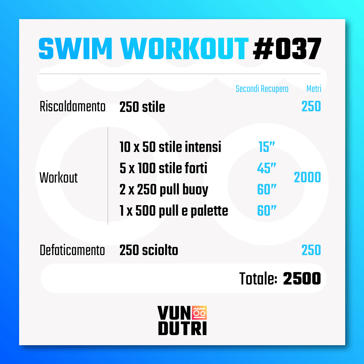 Swim workout 037