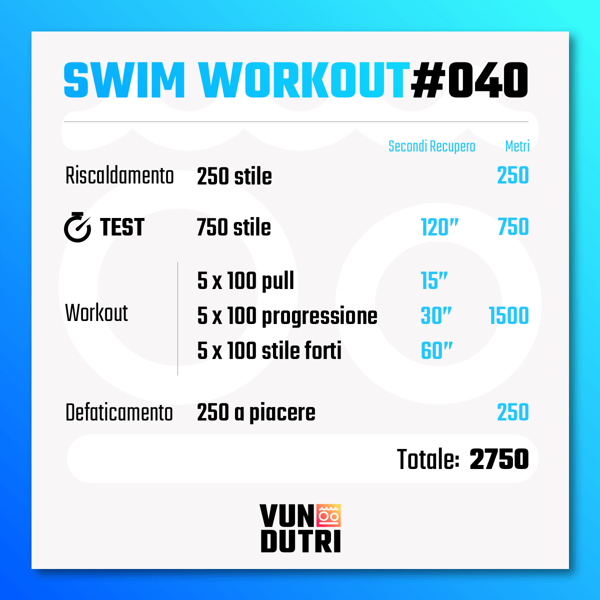 Swim workout 040