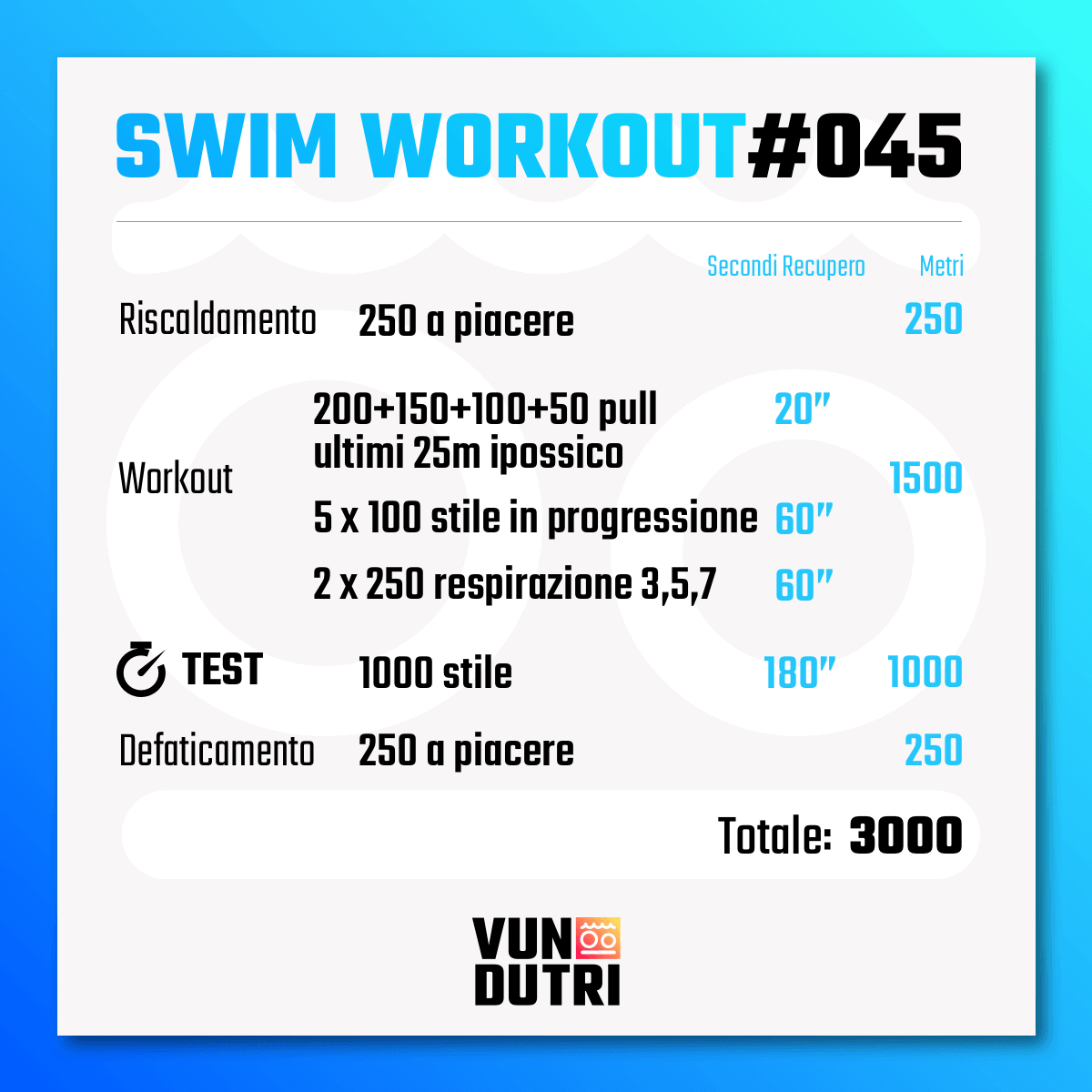 Swim workout 045