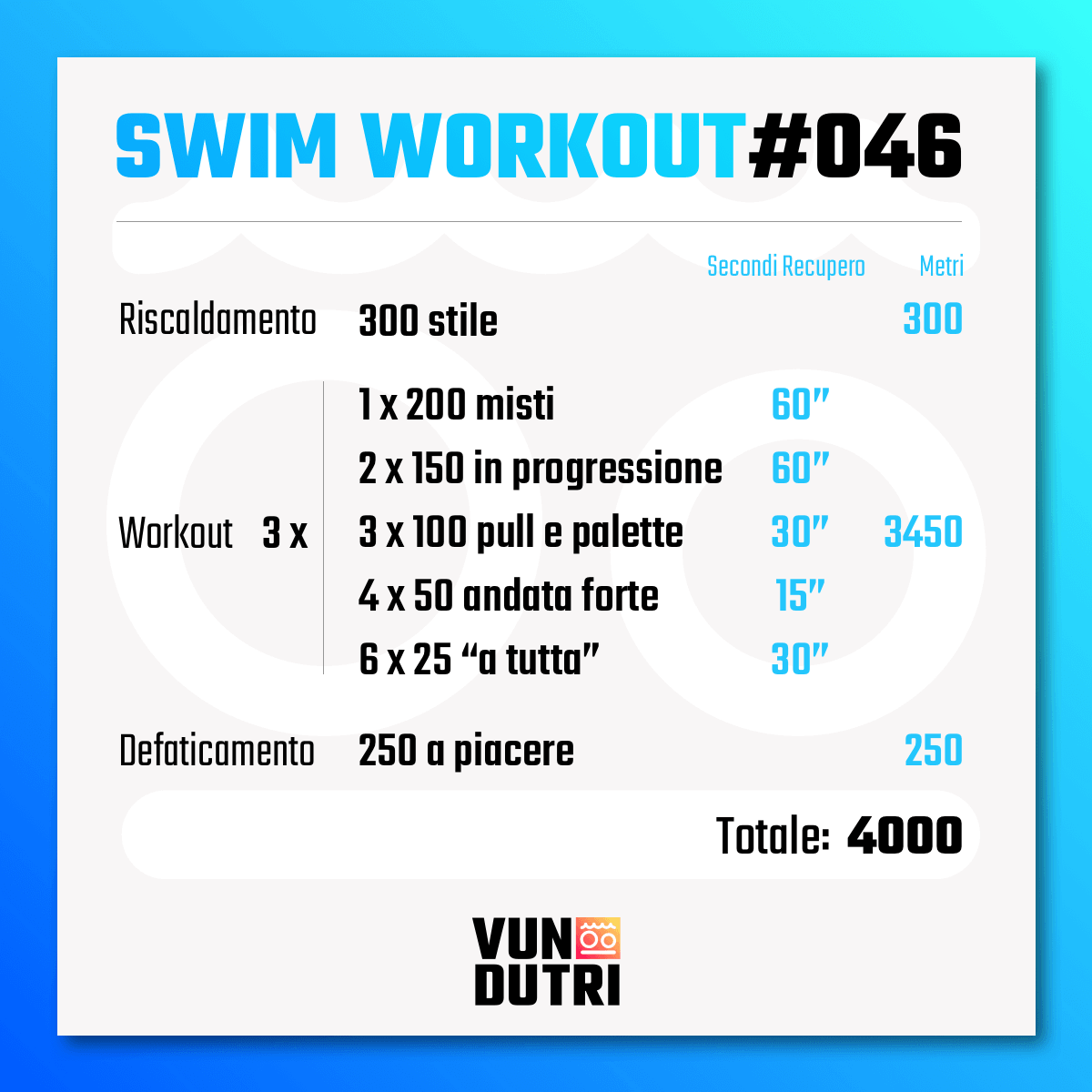 Swim workout 046