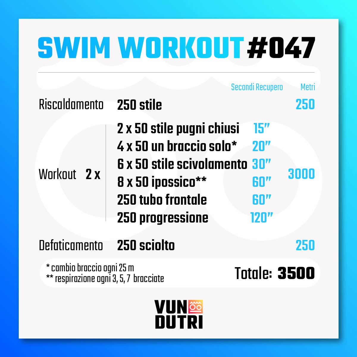 Swim workout 047