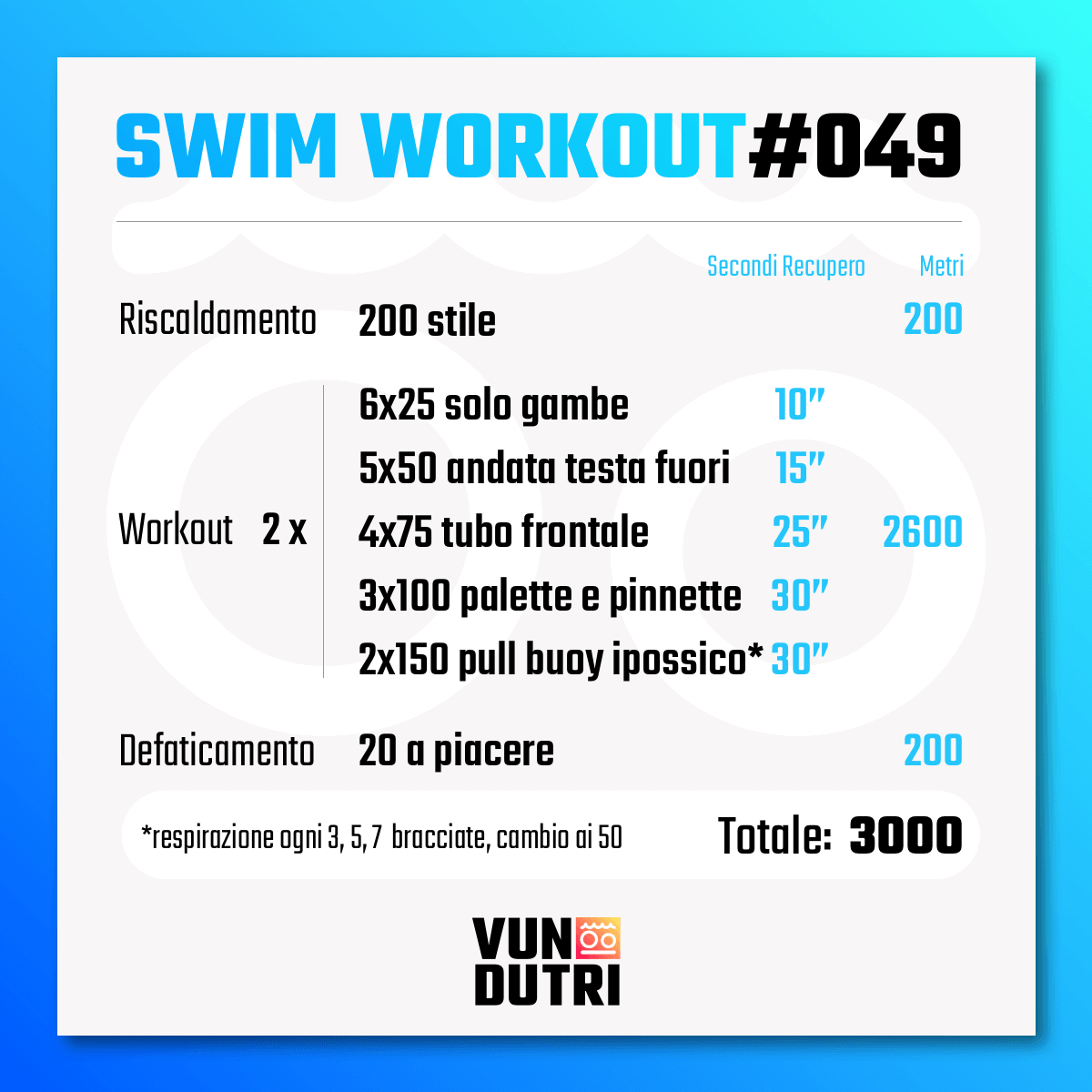 Swim workout 049