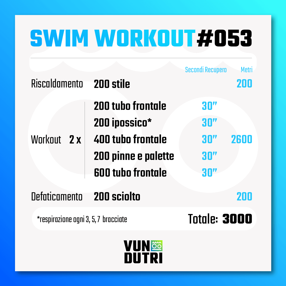 Swim workout 053