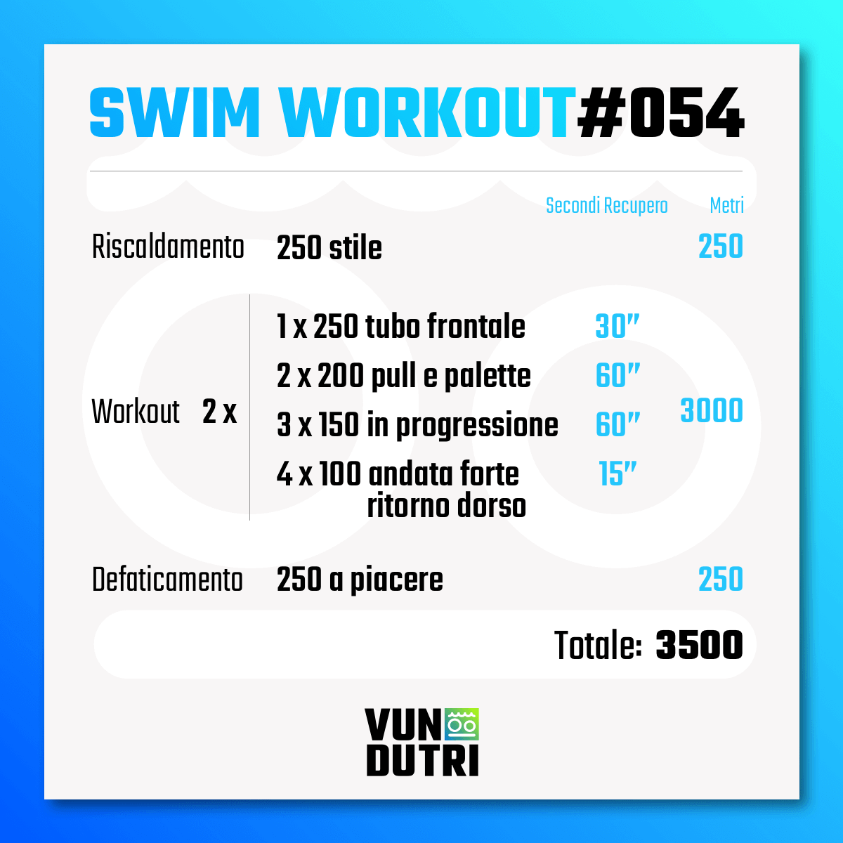 Swim workout 054