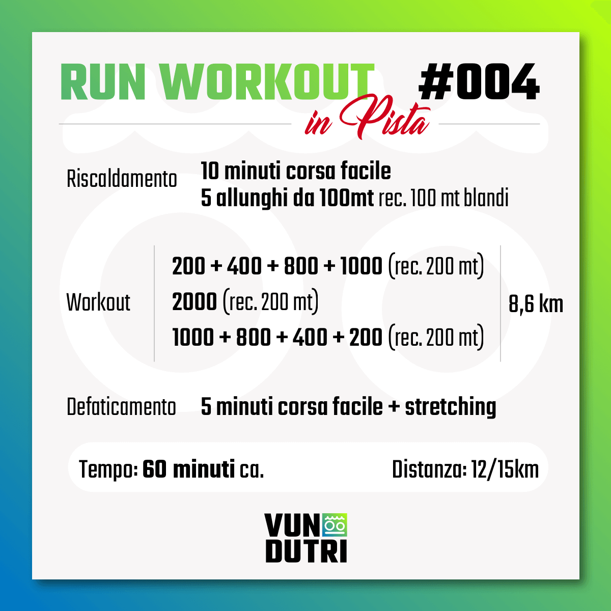 Run Workout 004 - in pista