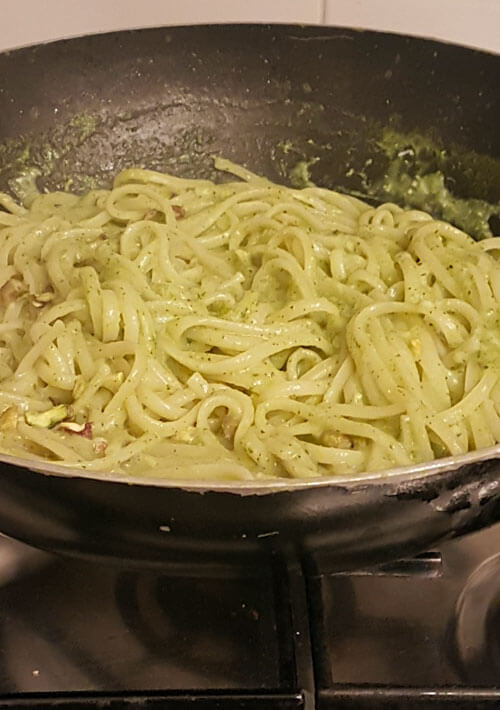 Mantecatura delle linguine