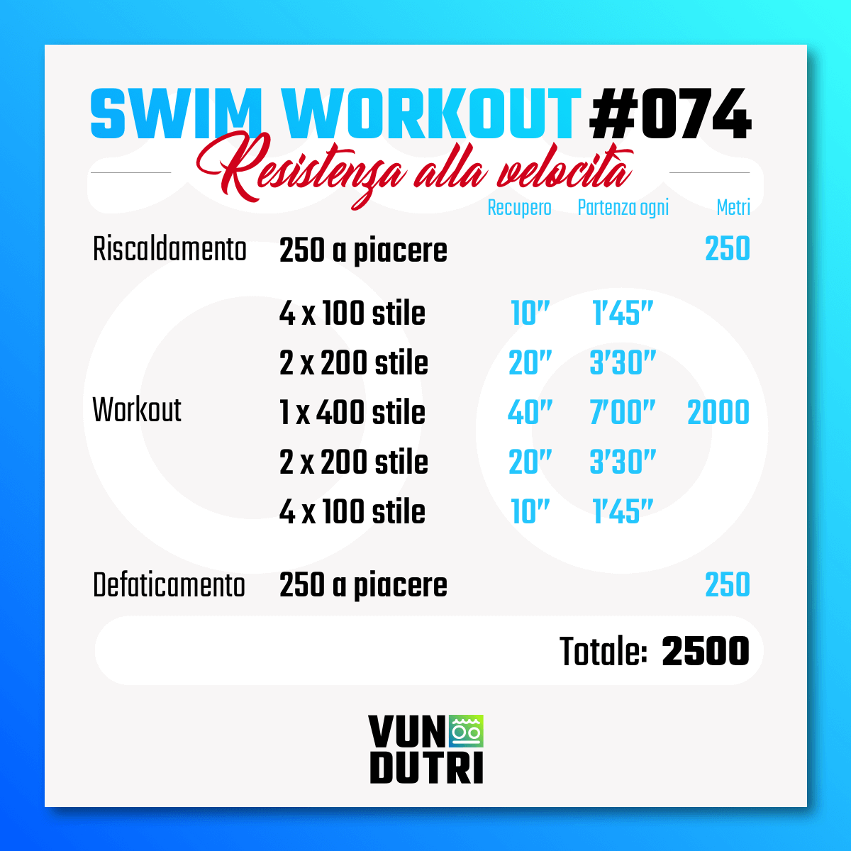 Swim workout 074
